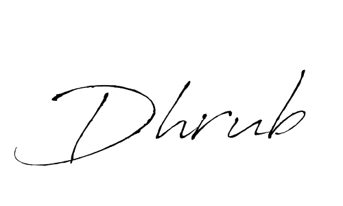 Use a signature maker to create a handwritten signature online. With this signature software, you can design (Antro_Vectra) your own signature for name Dhrub. Dhrub signature style 6 images and pictures png