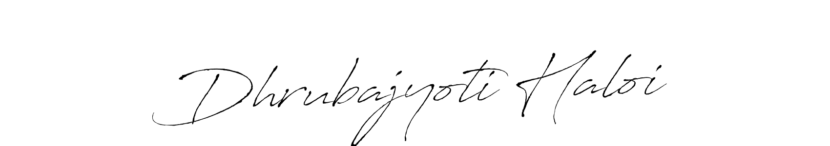 Create a beautiful signature design for name Dhrubajyoti Haloi. With this signature (Antro_Vectra) fonts, you can make a handwritten signature for free. Dhrubajyoti Haloi signature style 6 images and pictures png