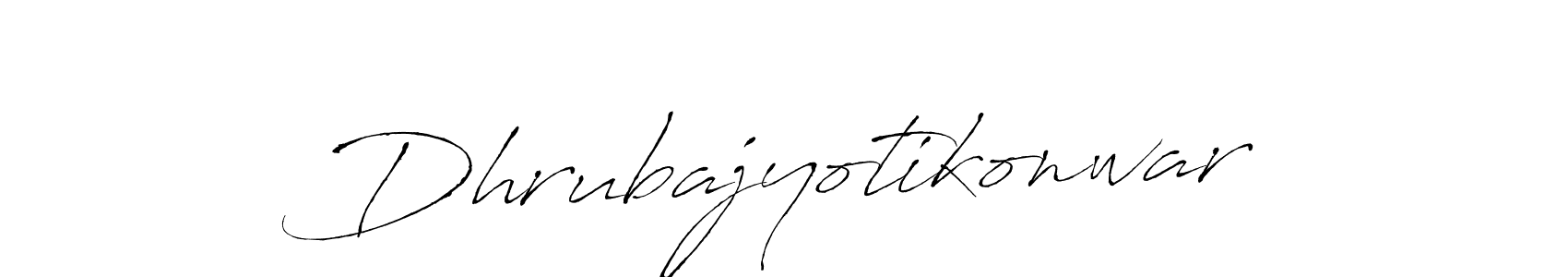 How to make Dhrubajyotikonwar name signature. Use Antro_Vectra style for creating short signs online. This is the latest handwritten sign. Dhrubajyotikonwar signature style 6 images and pictures png