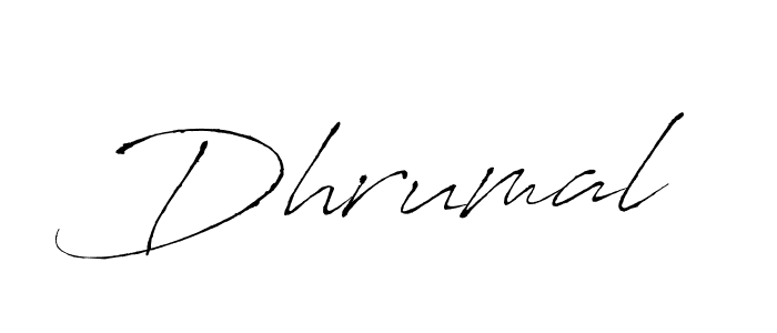 Use a signature maker to create a handwritten signature online. With this signature software, you can design (Antro_Vectra) your own signature for name Dhrumal. Dhrumal signature style 6 images and pictures png