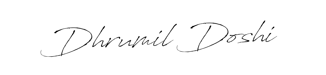 Create a beautiful signature design for name Dhrumil Doshi. With this signature (Antro_Vectra) fonts, you can make a handwritten signature for free. Dhrumil Doshi signature style 6 images and pictures png