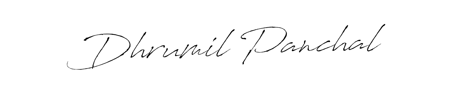 This is the best signature style for the Dhrumil Panchal name. Also you like these signature font (Antro_Vectra). Mix name signature. Dhrumil Panchal signature style 6 images and pictures png