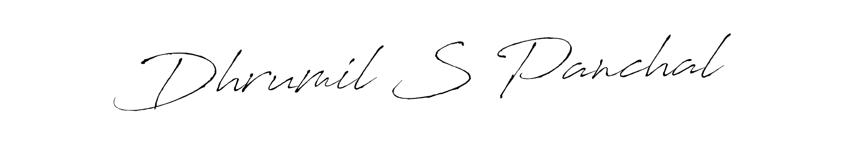 Make a beautiful signature design for name Dhrumil S Panchal. With this signature (Antro_Vectra) style, you can create a handwritten signature for free. Dhrumil S Panchal signature style 6 images and pictures png