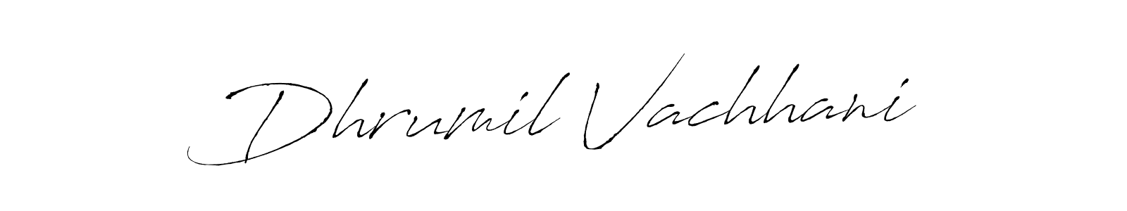 Antro_Vectra is a professional signature style that is perfect for those who want to add a touch of class to their signature. It is also a great choice for those who want to make their signature more unique. Get Dhrumil Vachhani name to fancy signature for free. Dhrumil Vachhani signature style 6 images and pictures png