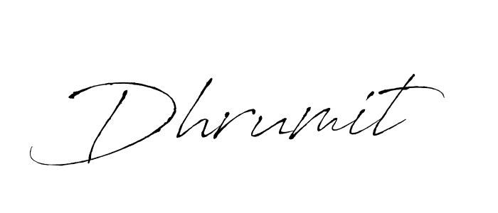 Create a beautiful signature design for name Dhrumit. With this signature (Antro_Vectra) fonts, you can make a handwritten signature for free. Dhrumit signature style 6 images and pictures png