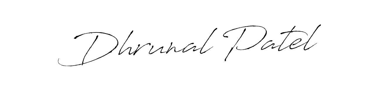It looks lik you need a new signature style for name Dhrunal Patel. Design unique handwritten (Antro_Vectra) signature with our free signature maker in just a few clicks. Dhrunal Patel signature style 6 images and pictures png