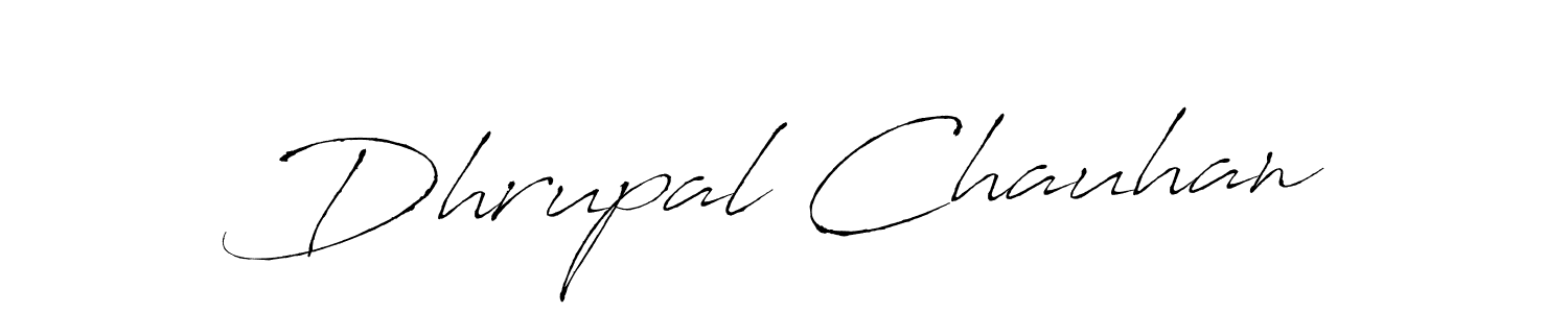 Design your own signature with our free online signature maker. With this signature software, you can create a handwritten (Antro_Vectra) signature for name Dhrupal Chauhan. Dhrupal Chauhan signature style 6 images and pictures png