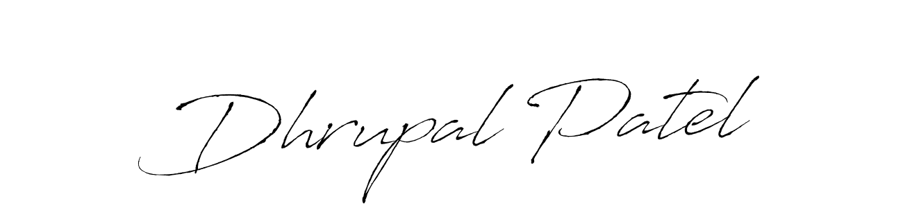 The best way (Antro_Vectra) to make a short signature is to pick only two or three words in your name. The name Dhrupal Patel include a total of six letters. For converting this name. Dhrupal Patel signature style 6 images and pictures png