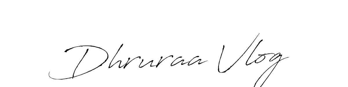 How to make Dhruraa Vlog name signature. Use Antro_Vectra style for creating short signs online. This is the latest handwritten sign. Dhruraa Vlog signature style 6 images and pictures png