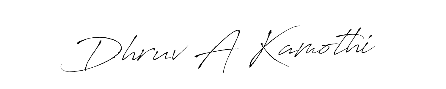 Use a signature maker to create a handwritten signature online. With this signature software, you can design (Antro_Vectra) your own signature for name Dhruv A Kamothi. Dhruv A Kamothi signature style 6 images and pictures png