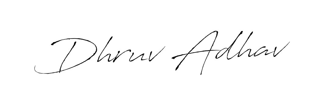 Use a signature maker to create a handwritten signature online. With this signature software, you can design (Antro_Vectra) your own signature for name Dhruv Adhav. Dhruv Adhav signature style 6 images and pictures png