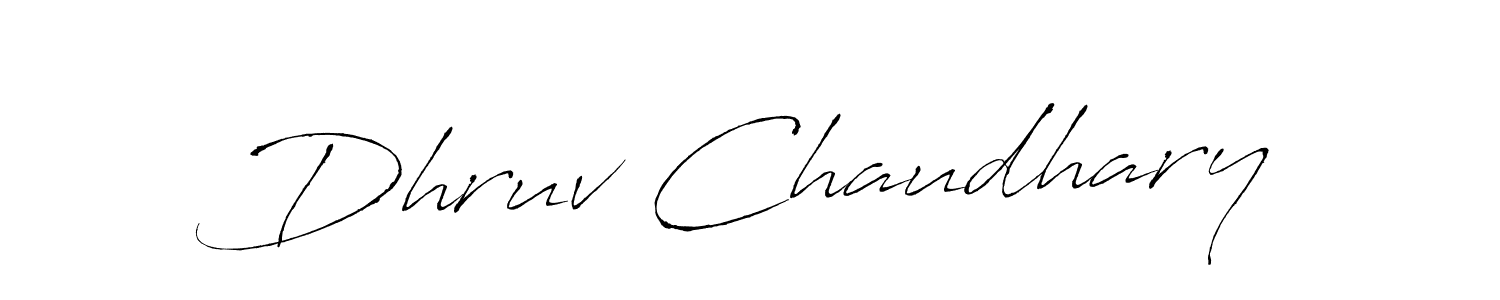 How to make Dhruv Chaudhary name signature. Use Antro_Vectra style for creating short signs online. This is the latest handwritten sign. Dhruv Chaudhary signature style 6 images and pictures png