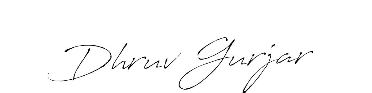 Create a beautiful signature design for name Dhruv Gurjar. With this signature (Antro_Vectra) fonts, you can make a handwritten signature for free. Dhruv Gurjar signature style 6 images and pictures png