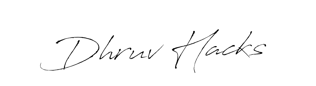 Dhruv Hacks stylish signature style. Best Handwritten Sign (Antro_Vectra) for my name. Handwritten Signature Collection Ideas for my name Dhruv Hacks. Dhruv Hacks signature style 6 images and pictures png