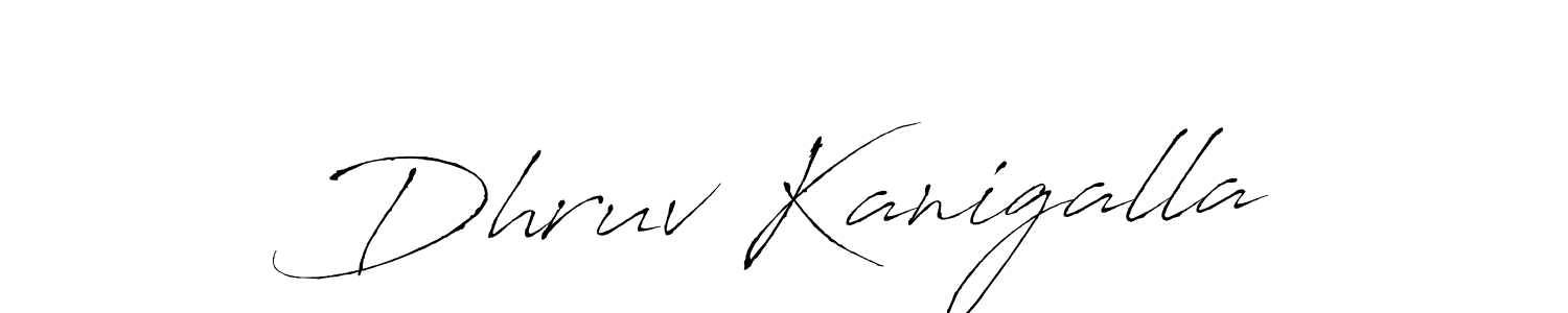 Antro_Vectra is a professional signature style that is perfect for those who want to add a touch of class to their signature. It is also a great choice for those who want to make their signature more unique. Get Dhruv Kanigalla name to fancy signature for free. Dhruv Kanigalla signature style 6 images and pictures png