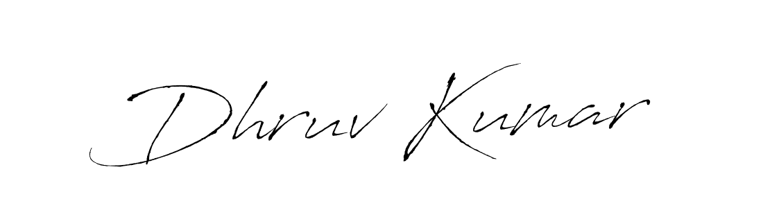 How to make Dhruv Kumar name signature. Use Antro_Vectra style for creating short signs online. This is the latest handwritten sign. Dhruv Kumar signature style 6 images and pictures png
