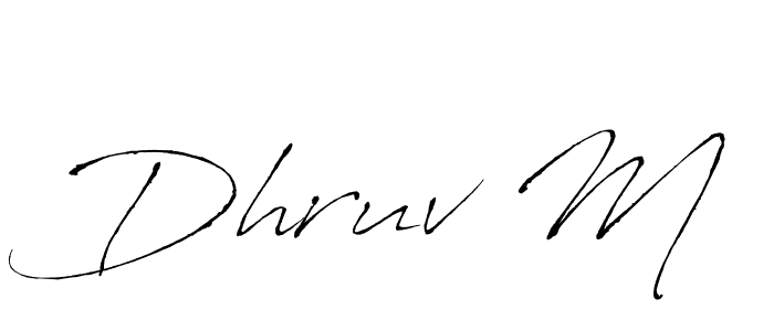 Antro_Vectra is a professional signature style that is perfect for those who want to add a touch of class to their signature. It is also a great choice for those who want to make their signature more unique. Get Dhruv M name to fancy signature for free. Dhruv M signature style 6 images and pictures png