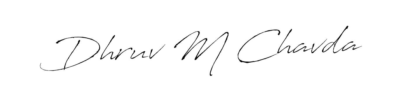 Also You can easily find your signature by using the search form. We will create Dhruv M Chavda name handwritten signature images for you free of cost using Antro_Vectra sign style. Dhruv M Chavda signature style 6 images and pictures png