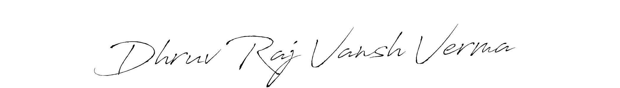 Make a beautiful signature design for name Dhruv Raj Vansh Verma. With this signature (Antro_Vectra) style, you can create a handwritten signature for free. Dhruv Raj Vansh Verma signature style 6 images and pictures png