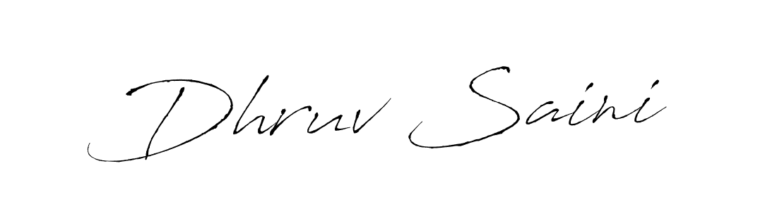 Design your own signature with our free online signature maker. With this signature software, you can create a handwritten (Antro_Vectra) signature for name Dhruv Saini. Dhruv Saini signature style 6 images and pictures png