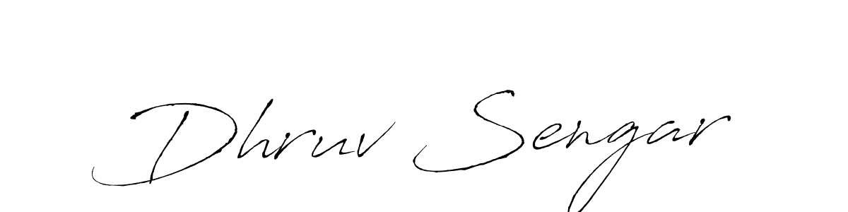 The best way (Antro_Vectra) to make a short signature is to pick only two or three words in your name. The name Dhruv Sengar include a total of six letters. For converting this name. Dhruv Sengar signature style 6 images and pictures png