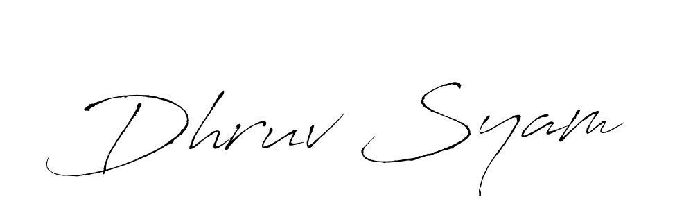 Dhruv Syam stylish signature style. Best Handwritten Sign (Antro_Vectra) for my name. Handwritten Signature Collection Ideas for my name Dhruv Syam. Dhruv Syam signature style 6 images and pictures png