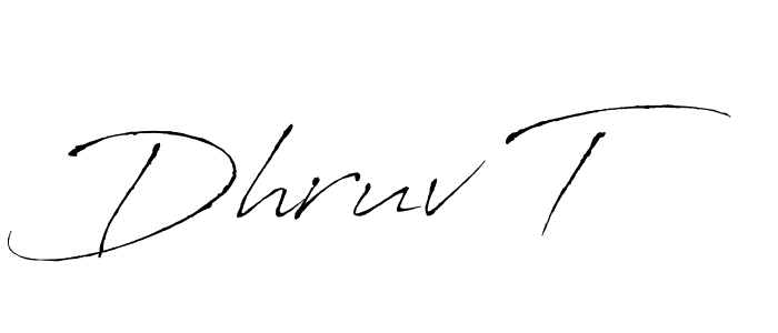 Antro_Vectra is a professional signature style that is perfect for those who want to add a touch of class to their signature. It is also a great choice for those who want to make their signature more unique. Get Dhruv T name to fancy signature for free. Dhruv T signature style 6 images and pictures png