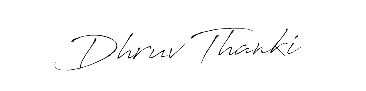 Use a signature maker to create a handwritten signature online. With this signature software, you can design (Antro_Vectra) your own signature for name Dhruv Thanki. Dhruv Thanki signature style 6 images and pictures png