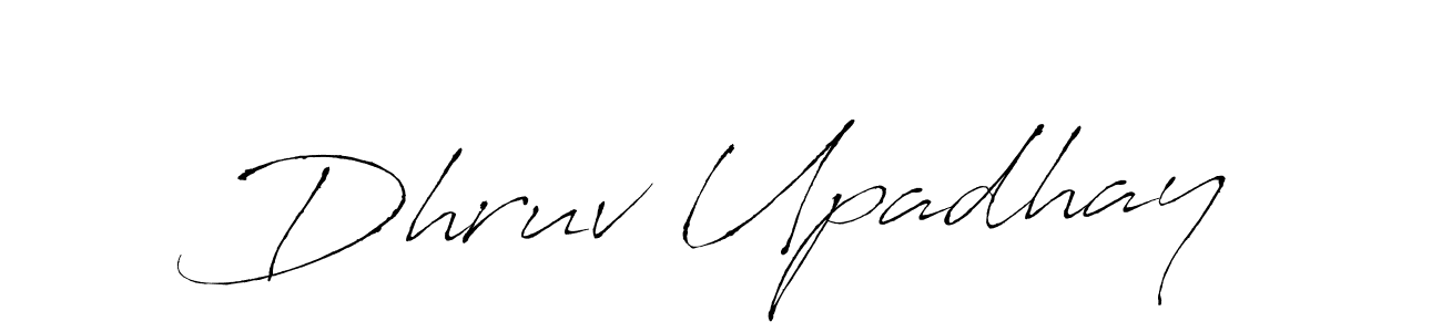 How to make Dhruv Upadhay name signature. Use Antro_Vectra style for creating short signs online. This is the latest handwritten sign. Dhruv Upadhay signature style 6 images and pictures png