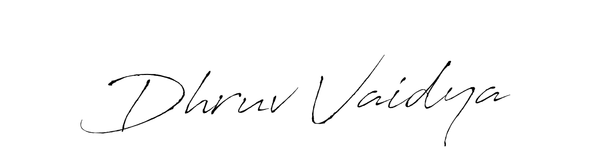 Create a beautiful signature design for name Dhruv Vaidya. With this signature (Antro_Vectra) fonts, you can make a handwritten signature for free. Dhruv Vaidya signature style 6 images and pictures png