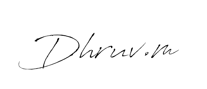 Also we have Dhruv.m name is the best signature style. Create professional handwritten signature collection using Antro_Vectra autograph style. Dhruv.m signature style 6 images and pictures png