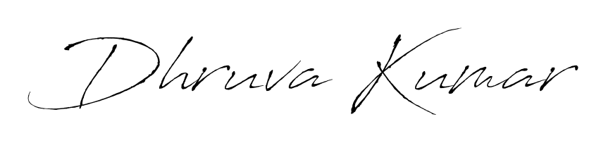 Practice writing Dhruva Kumar with the flow of Antro_Vectra lettering. A fantastic source of inspiration for developing your personal signature style. Dhruva Kumar signature style 6 images and pictures png