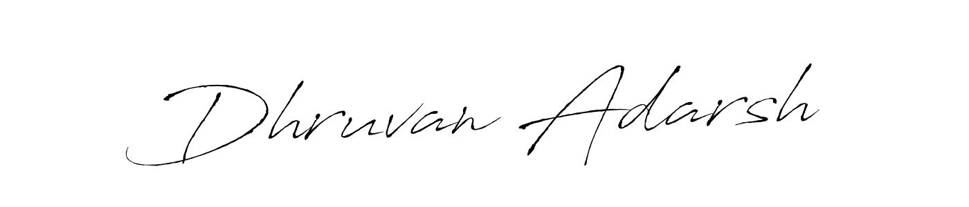 You should practise on your own different ways (Antro_Vectra) to write your name (Dhruvan Adarsh) in signature. don't let someone else do it for you. Dhruvan Adarsh signature style 6 images and pictures png