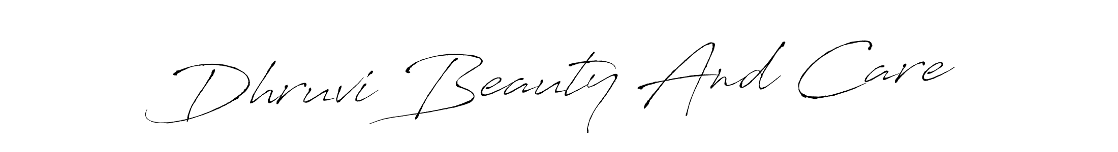 Use a signature maker to create a handwritten signature online. With this signature software, you can design (Antro_Vectra) your own signature for name Dhruvi Beauty And Care. Dhruvi Beauty And Care signature style 6 images and pictures png