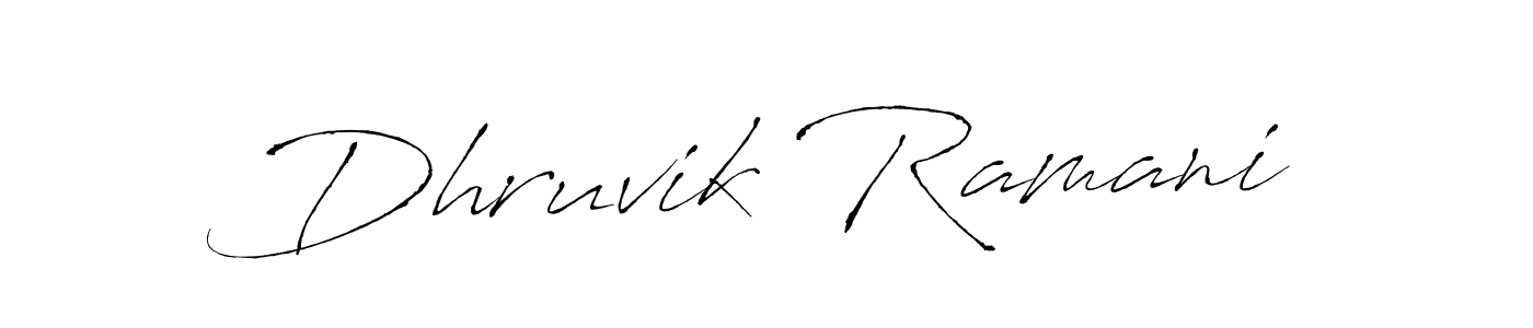 Dhruvik Ramani stylish signature style. Best Handwritten Sign (Antro_Vectra) for my name. Handwritten Signature Collection Ideas for my name Dhruvik Ramani. Dhruvik Ramani signature style 6 images and pictures png