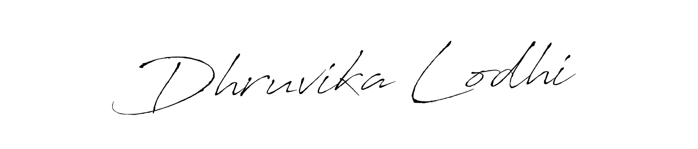 Design your own signature with our free online signature maker. With this signature software, you can create a handwritten (Antro_Vectra) signature for name Dhruvika Lodhi. Dhruvika Lodhi signature style 6 images and pictures png