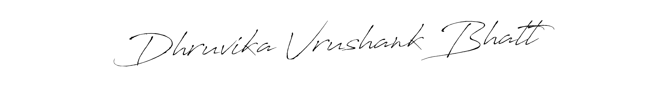 Also we have Dhruvika Vrushank Bhatt name is the best signature style. Create professional handwritten signature collection using Antro_Vectra autograph style. Dhruvika Vrushank Bhatt signature style 6 images and pictures png