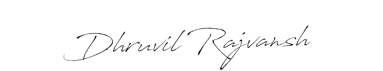 Make a beautiful signature design for name Dhruvil Rajvansh. With this signature (Antro_Vectra) style, you can create a handwritten signature for free. Dhruvil Rajvansh signature style 6 images and pictures png