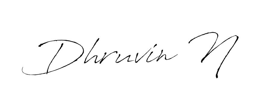 Dhruvin N stylish signature style. Best Handwritten Sign (Antro_Vectra) for my name. Handwritten Signature Collection Ideas for my name Dhruvin N. Dhruvin N signature style 6 images and pictures png