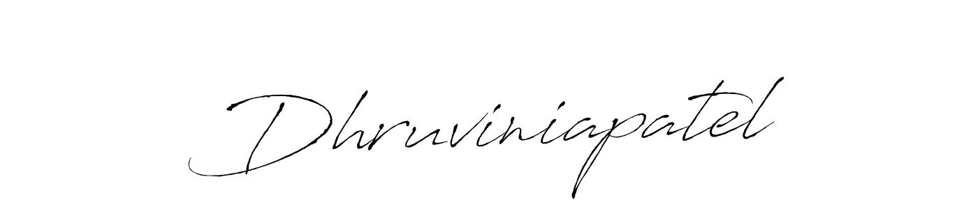 Make a beautiful signature design for name Dhruviniapatel. With this signature (Antro_Vectra) style, you can create a handwritten signature for free. Dhruviniapatel signature style 6 images and pictures png