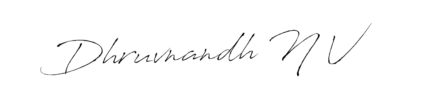 Dhruvnandh N V stylish signature style. Best Handwritten Sign (Antro_Vectra) for my name. Handwritten Signature Collection Ideas for my name Dhruvnandh N V. Dhruvnandh N V signature style 6 images and pictures png