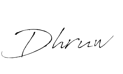 Use a signature maker to create a handwritten signature online. With this signature software, you can design (Antro_Vectra) your own signature for name Dhruw. Dhruw signature style 6 images and pictures png