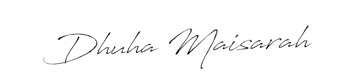 You should practise on your own different ways (Antro_Vectra) to write your name (Dhuha Maisarah) in signature. don't let someone else do it for you. Dhuha Maisarah signature style 6 images and pictures png
