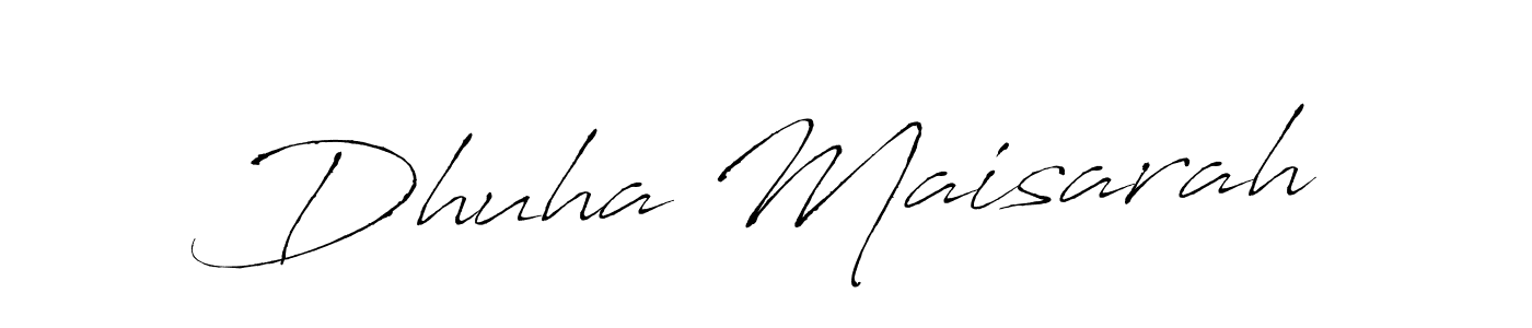 You should practise on your own different ways (Antro_Vectra) to write your name (Dhuha Maisarah) in signature. don't let someone else do it for you. Dhuha Maisarah signature style 6 images and pictures png