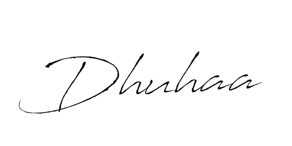 Make a beautiful signature design for name Dhuhaa. With this signature (Antro_Vectra) style, you can create a handwritten signature for free. Dhuhaa signature style 6 images and pictures png