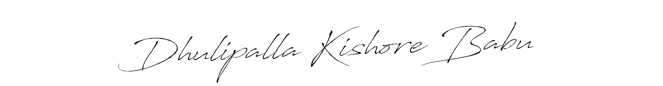 Make a beautiful signature design for name Dhulipalla Kishore Babu. With this signature (Antro_Vectra) style, you can create a handwritten signature for free. Dhulipalla Kishore Babu signature style 6 images and pictures png