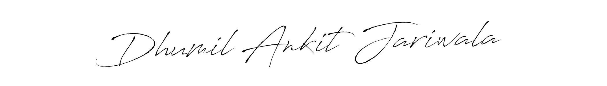 This is the best signature style for the Dhumil Ankit Jariwala name. Also you like these signature font (Antro_Vectra). Mix name signature. Dhumil Ankit Jariwala signature style 6 images and pictures png