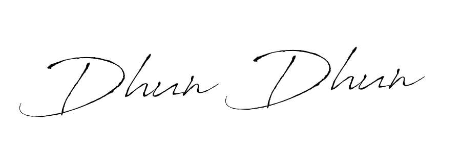 Create a beautiful signature design for name Dhun Dhun. With this signature (Antro_Vectra) fonts, you can make a handwritten signature for free. Dhun Dhun signature style 6 images and pictures png