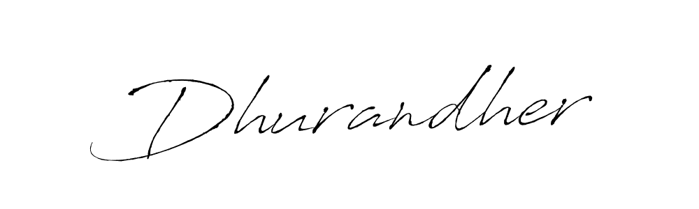 Create a beautiful signature design for name Dhurandher. With this signature (Antro_Vectra) fonts, you can make a handwritten signature for free. Dhurandher signature style 6 images and pictures png