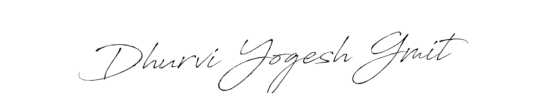 How to make Dhurvi Yogesh Gmit name signature. Use Antro_Vectra style for creating short signs online. This is the latest handwritten sign. Dhurvi Yogesh Gmit signature style 6 images and pictures png